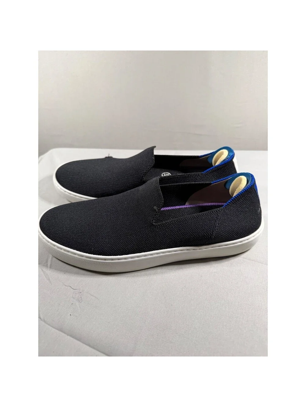 Rothy's The Sneaker Black Solid Slip On Knit Shoes Womens Size 9